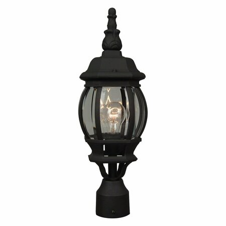 CRAFTMADE French Style 1 Light Outdoor Post Mount in Textured Black Z325-TB